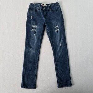 Levi's Mid Rise Skinny Taper Distressed Jeans Size 27